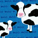 Barnyard Counting - Whimsical Cows on Blue