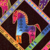 Fiesta Horses - Gilded Diamond Horses by Laurel Burch