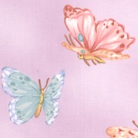 Summerhouse Florals - Tossed Butterflies on Lilac