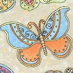 Butterfly Garden - Tossed Butterflies in Pastels