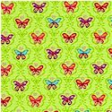 Butterfly - Gilded Small Scale Butterflies on Green