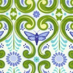 Grace - Art Nouveau Style Butterfly Floral