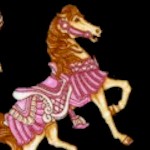 Painted Ponies - Tossed Carousel Horses by Dan Morris