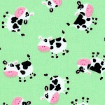 Tossed Mini Cows on Green
