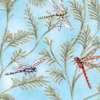 Delicate Dragonflies on Foliage and Blue Sky