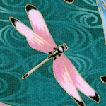 Lotus in Springtime -Elegant Gilded Dragonflies