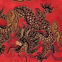 China Doll - Magnificent Gilded Dragons on Soft Sateen #3