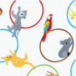 Little Explorers - Whimsical Animals and Hoops on Ivory