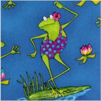 In the Bog - Whimsical Frogs by Anne Ormsby