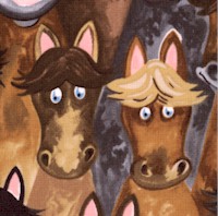 Barnyard II - Whimsical Packed Horses