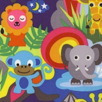 Jungle - Whimsical Colorful Animals by French Bull