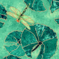 Artisan Spirit - Koi Pond - Gilded Dragonflies and Lily Pads - LTD. YARDAGE AVAILABABLE