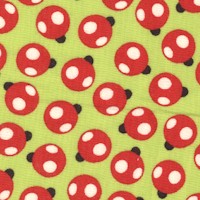 Oops-a-Daisy Petite Ladybugs on Lime Green