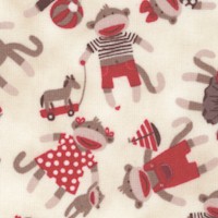 Monkey Around - Tossed Whimsical Sock Monkeys by Suzanne Cruise