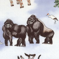 Noahs Ark - Animals Two by Two on a Sky Background