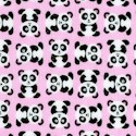 Small Scale Panda Bears on Pink