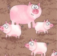 Whimsical Pigs in the Field