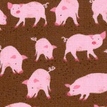 Adorable Mini Pigs on Brown