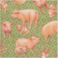 Greener Pastures - Real Pigs on Green Texture