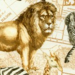 Expedition - Safari Animals Over Antique Maps