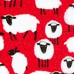 Small Scale Sheep on Red