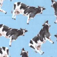 Silo - Tossed Cows on Blue by Whistler Studios