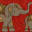 The Spice Trail - Indian Inspired Elephant Stripe #2 - LTD. YARDAGE AVAILABLE