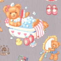 Lyric Bear - Sweet Teddy Bears on Gray
