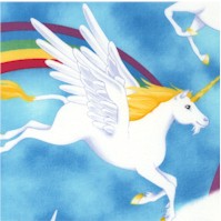 Cloud Prancers - Tossed Winged Unicorns and Rainbows