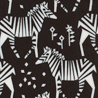 Midnight Train - Modern Zebras in Black and White
