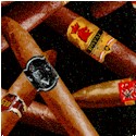 Man Cave - Tossed Premium Cigars on Black