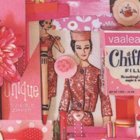 Color Collage - Vibrant Illustration Collage in Pink By Shelley Davies