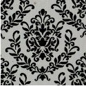 Petite Damask in Black and Gray by Andrea Victoria for My Minds Eye - SALE! (MINIMUM PURCHASE 1 YAR