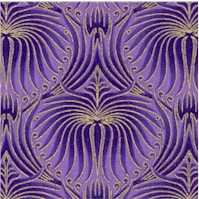 Empress - Elegant Gilded Feather Wallpaper in Purple by Chong-A Hwang