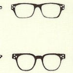 Geekly Chic - Retro Eyeglasses on Cream