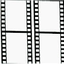 Vertical Film Stripe in Black on White 