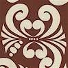 Modern Grace - Flourishes in Brown and Cream by by Jackie Shapiro - SALE! (MINIMUM PURCHASE 1 YARD)