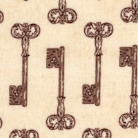 Grandma’s House - Vintage Keys on Beige by The Paper Loft