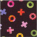 XOX - Hugs and Kisses on Black - LTD. YARDAGE AVAILABLE