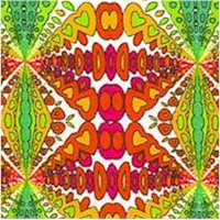 Jumping Beans Collection - Retro Psychedelic Kaleidoscope - SALE! (MINIMUM PURCHASE 1 YARD)