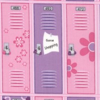 School Lockers in Pink and Purple - SALE! (MINIMUM PURCHASE 1 YARD)