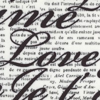 Love - Je Taime - Je Tadore in Black and White