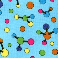 Baby Geniuses Grow Up - Molecule Dots on Turquoise