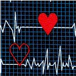 Calling All Nurses - Heartbeat on Black - SALE! (MINIMUM PURCHASE 1 YARD)