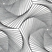 Optical Illusions - Three-D Twisted Geometric in Black and White
