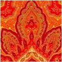 Sapphire Malabar - Elegant Orange Royal Paisley