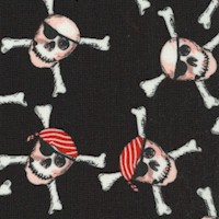 Pirate Matey’s - Pirate Skulls and Crossbones on Black