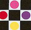 Bright Shaking Shapes Checkerboard Dots #2 -SALE!(ONE YARD MINIMUM)