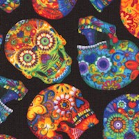 Colorful Day of the Dead Skulls