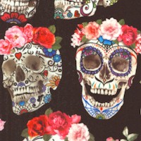 Esperanza - Day of the Dead Skulls with Flowers